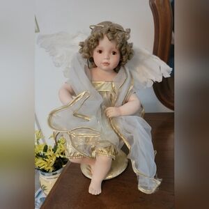 Noelle The Christmas Angel Gold and White Angel Doll.